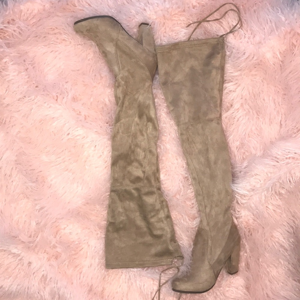 Suede Thigh High Boots